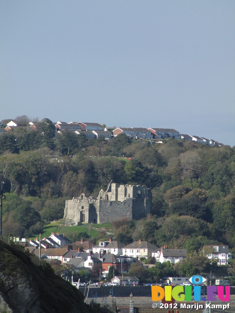 SX24903 Oystermouth Castle from Mumbles head.jpg